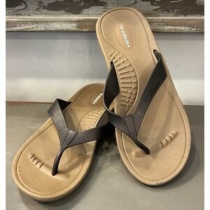 Okabashi Women's Splash Flip Flops‎ Thong Sandals Shoes Brown Toffee M (6.5-7.5)